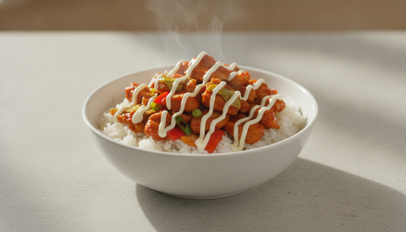 매콤닭갈비마요덮밥