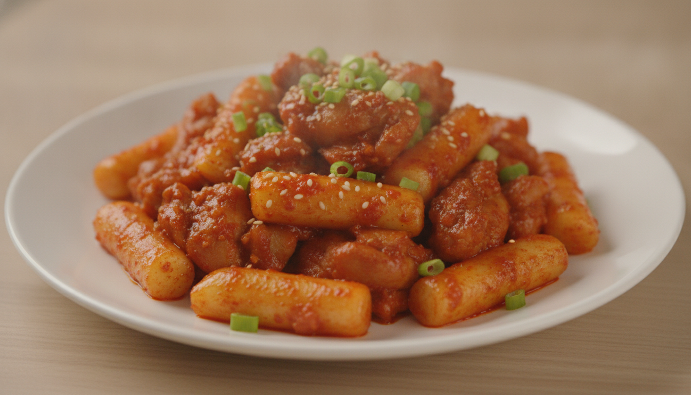 매콤떡 닭오돌뼈