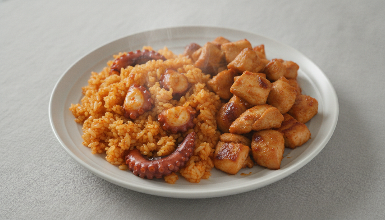 낙지볶음밥&청양닭가슴살큐브