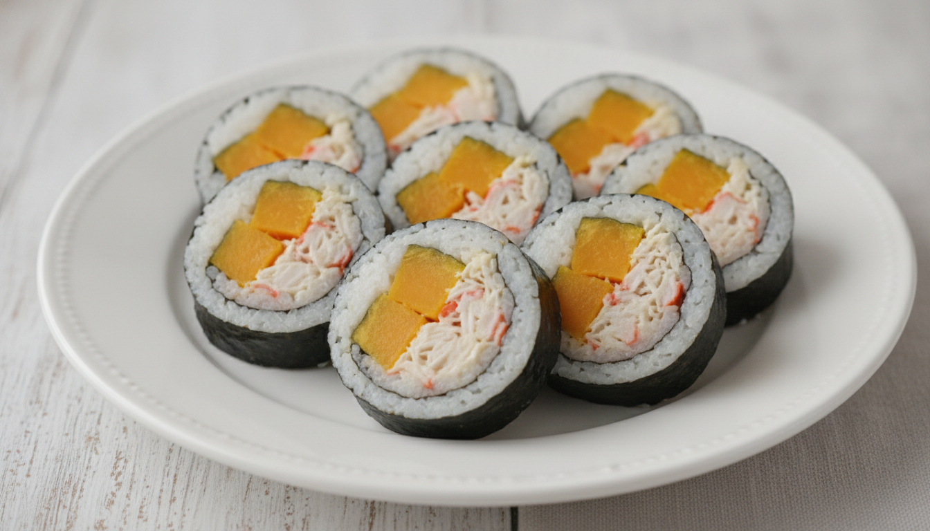 단호박&게살샐러드 김밥