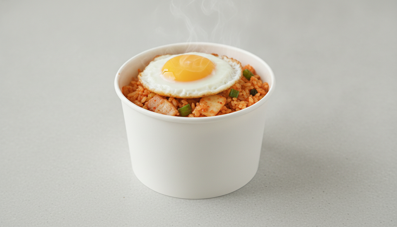 방탄컵도시락김치볶음밥