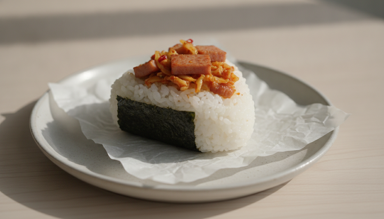 대왕스팸김치볶음 삼각김밥