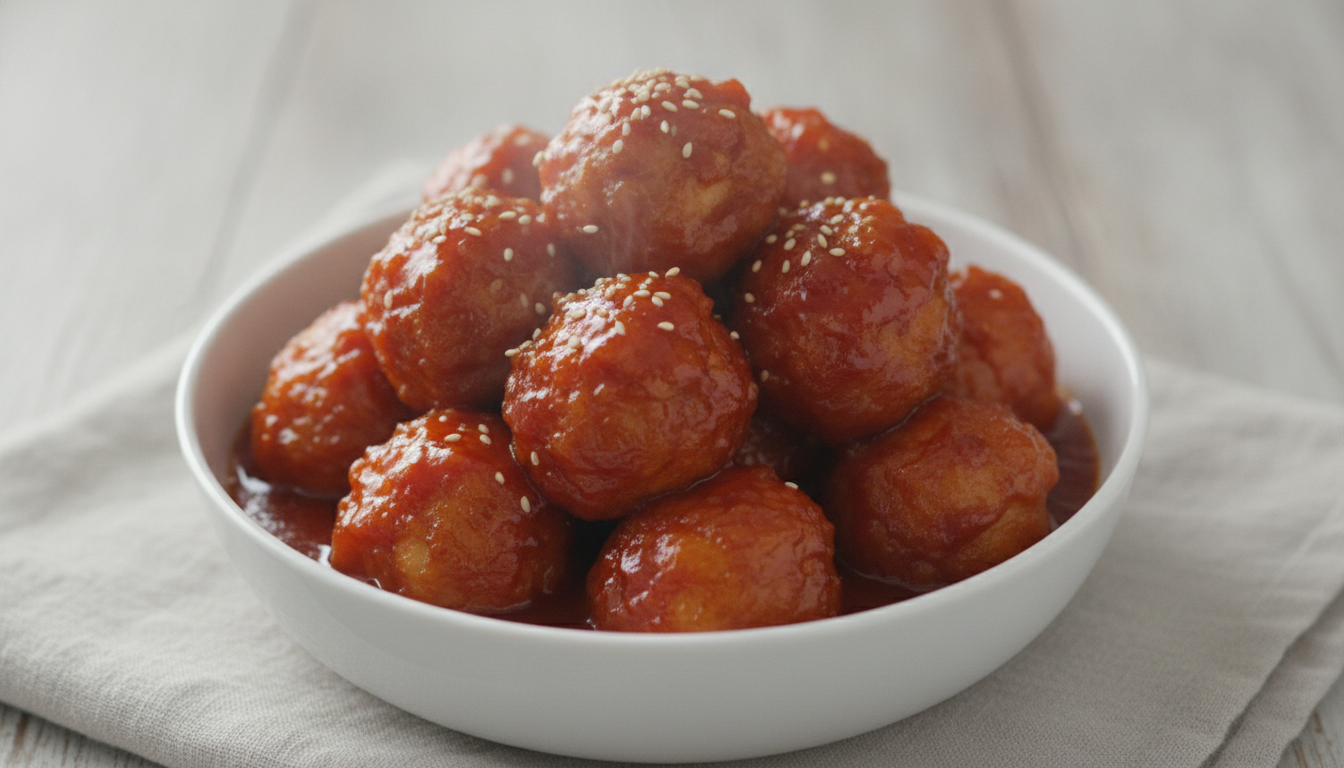 소스에 빠진 pop 치킨볼 양념치킨맛