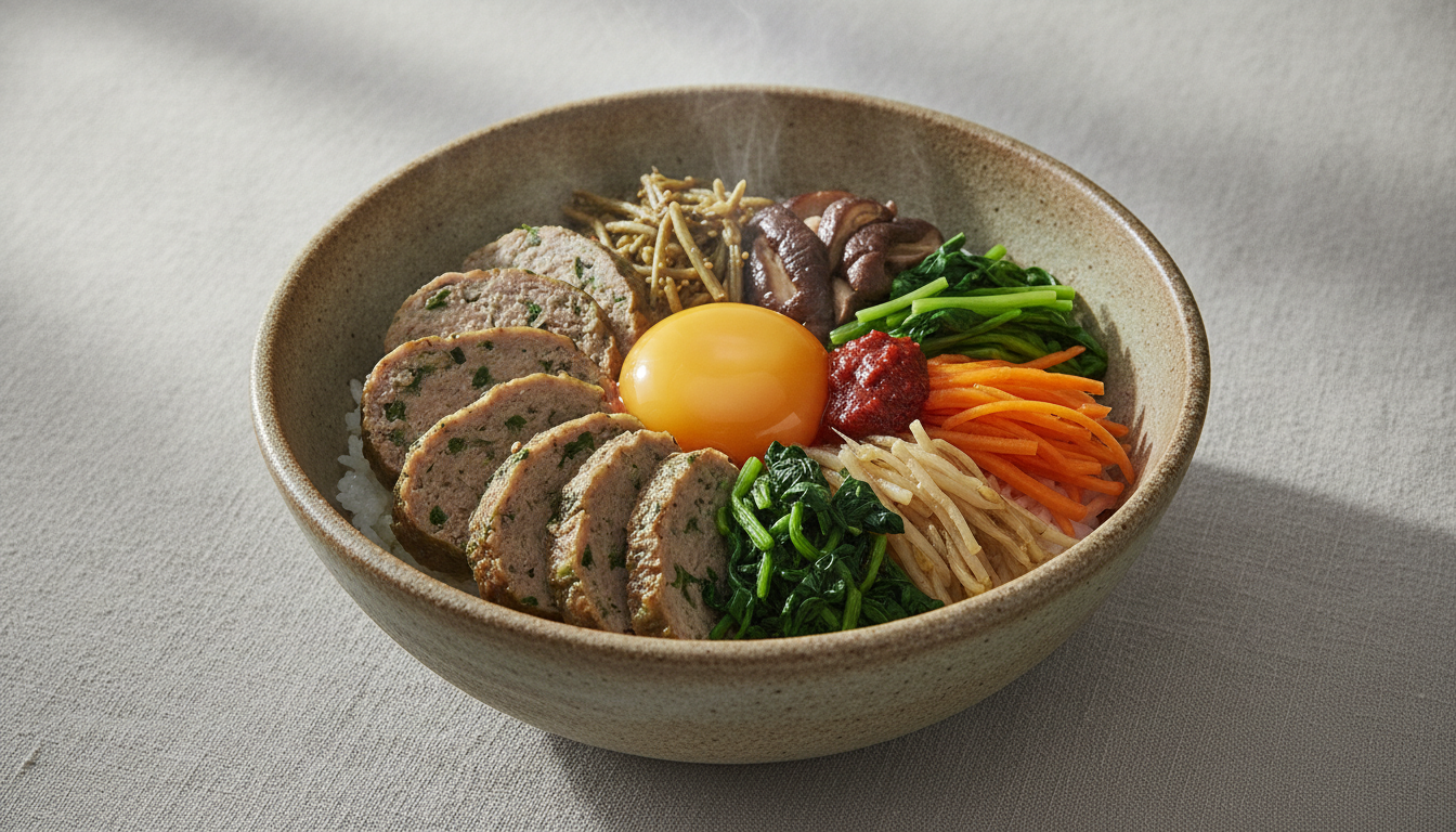 깻잎동그랑땡&전주가마솥비빔밥