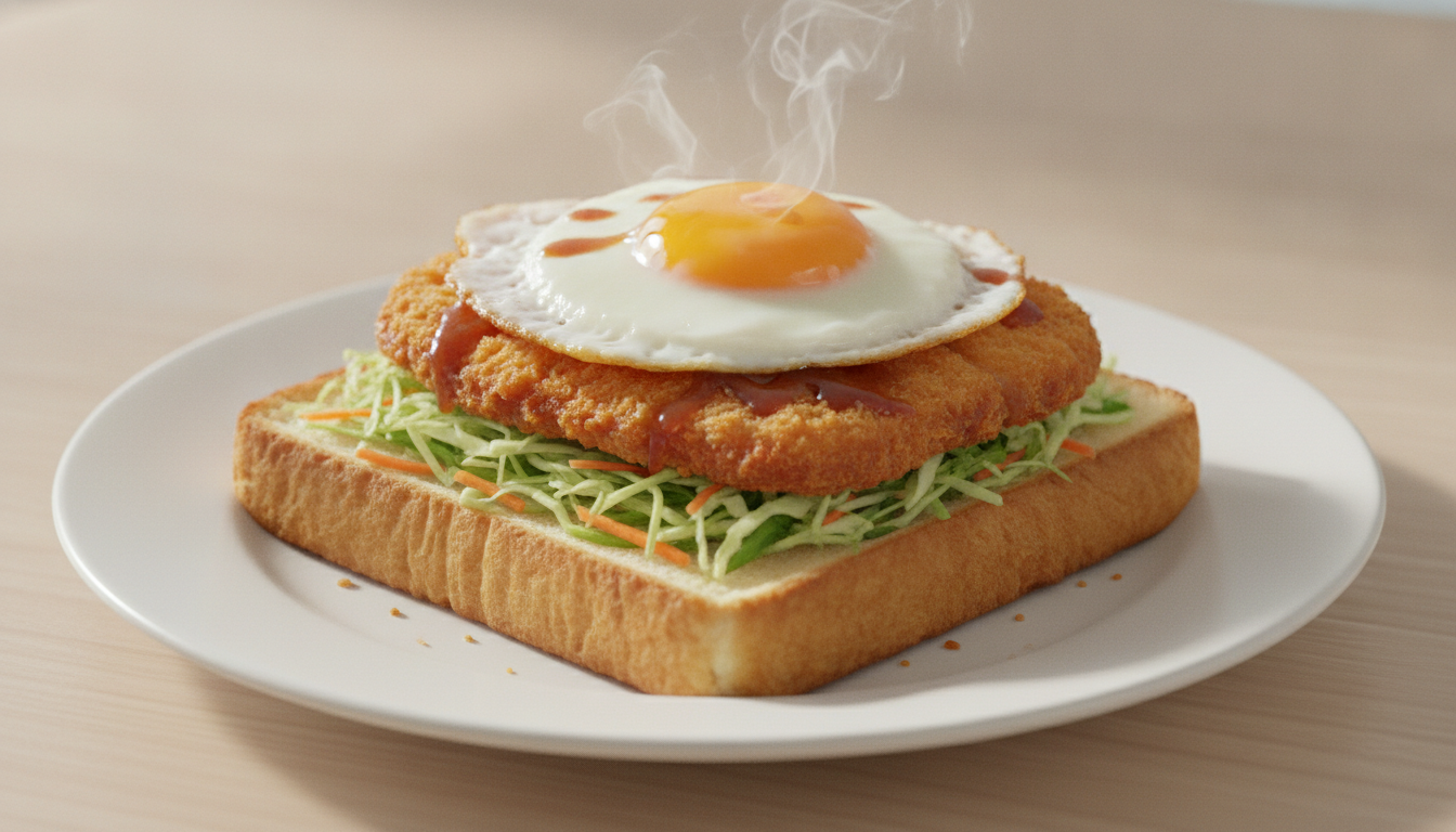 야채듬뿍 에그돈까스토스트