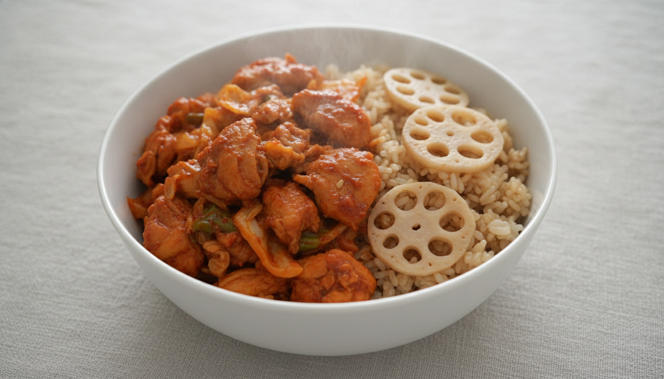 매콤닭갈비&연근밥