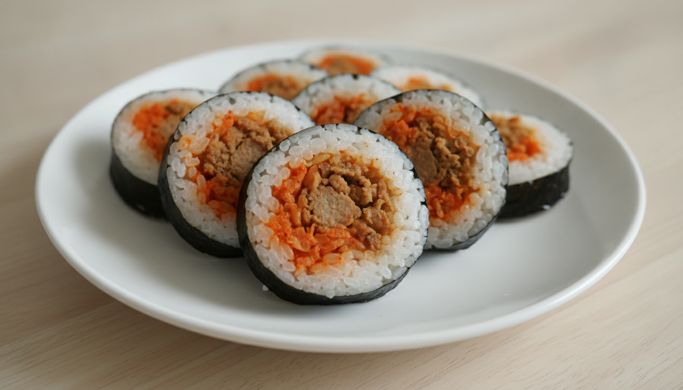매콤돼지 김치김밥