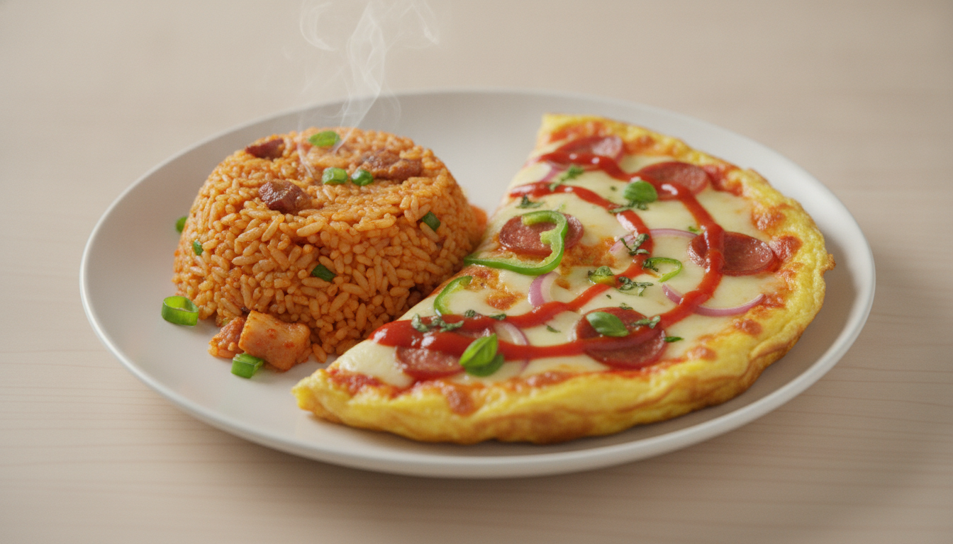김치볶음밥&피자오믈렛