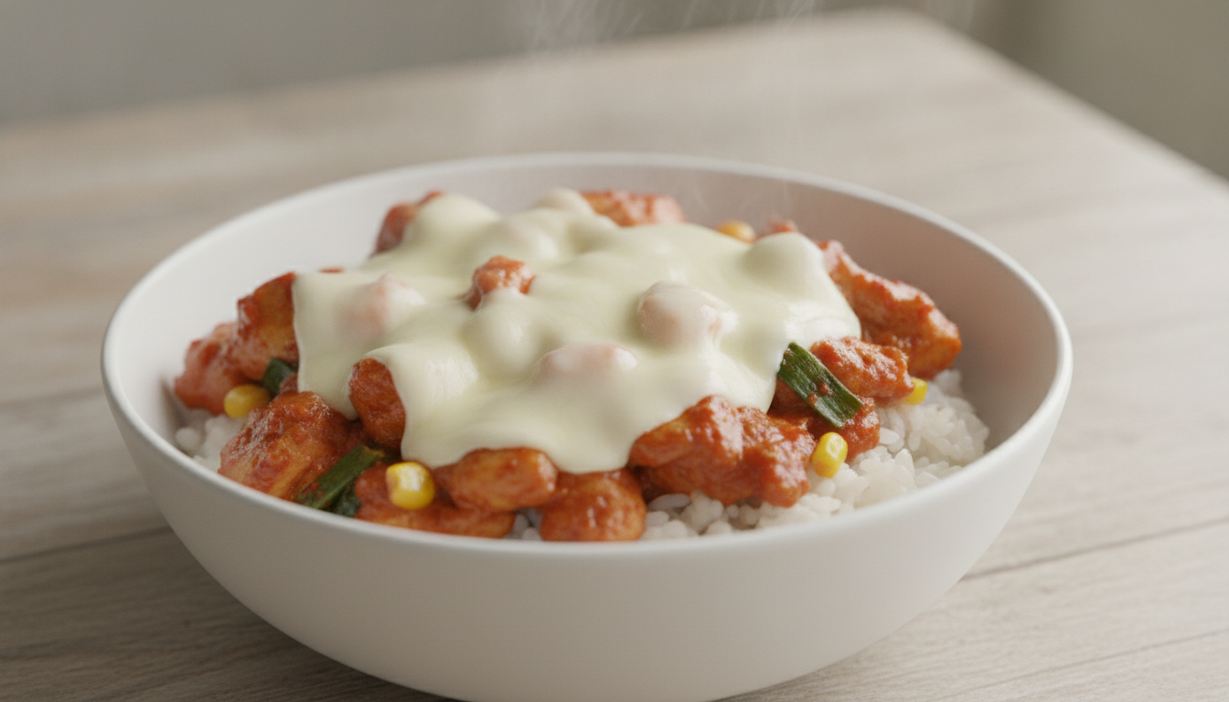 틀림없는친구핫앤스파이시 닭갈비덮밥&치