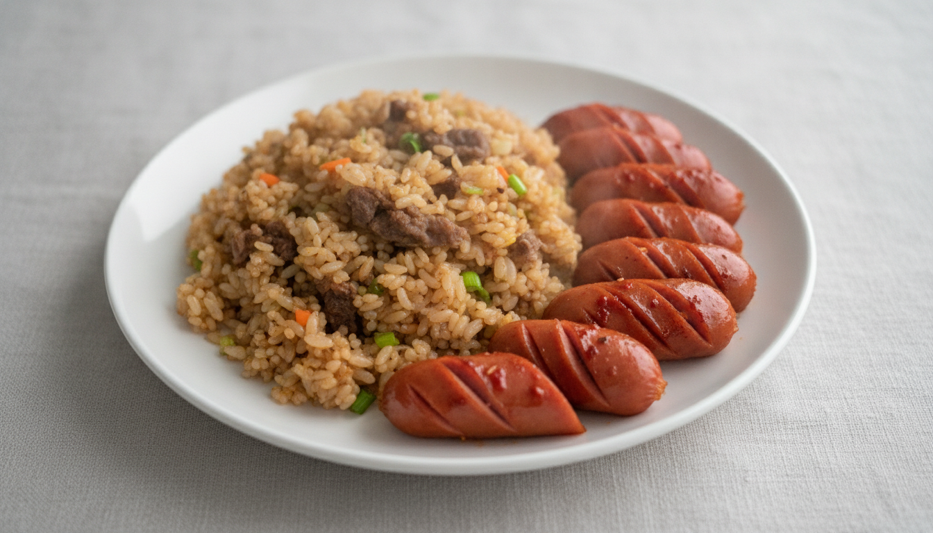 불고기맛 볶음밥 & 매운 후랑크 소시지