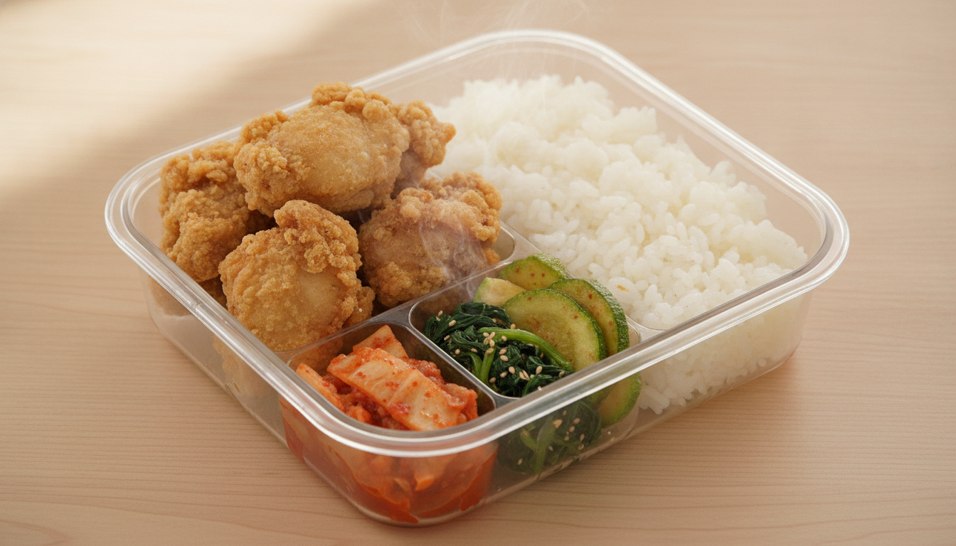 라이언 치킨콤보 도시락
