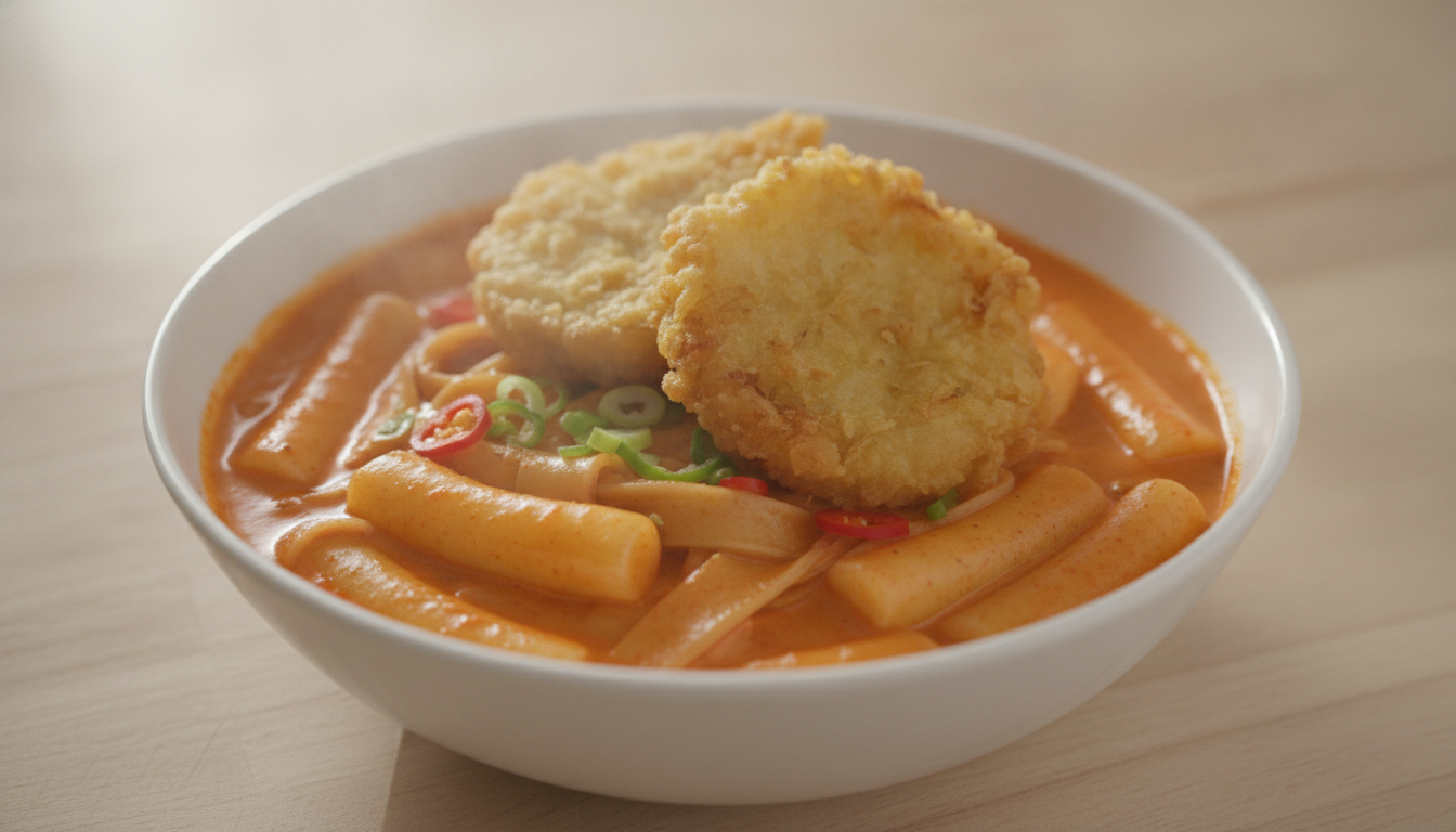 왕튀김 로제 누들 떡볶이