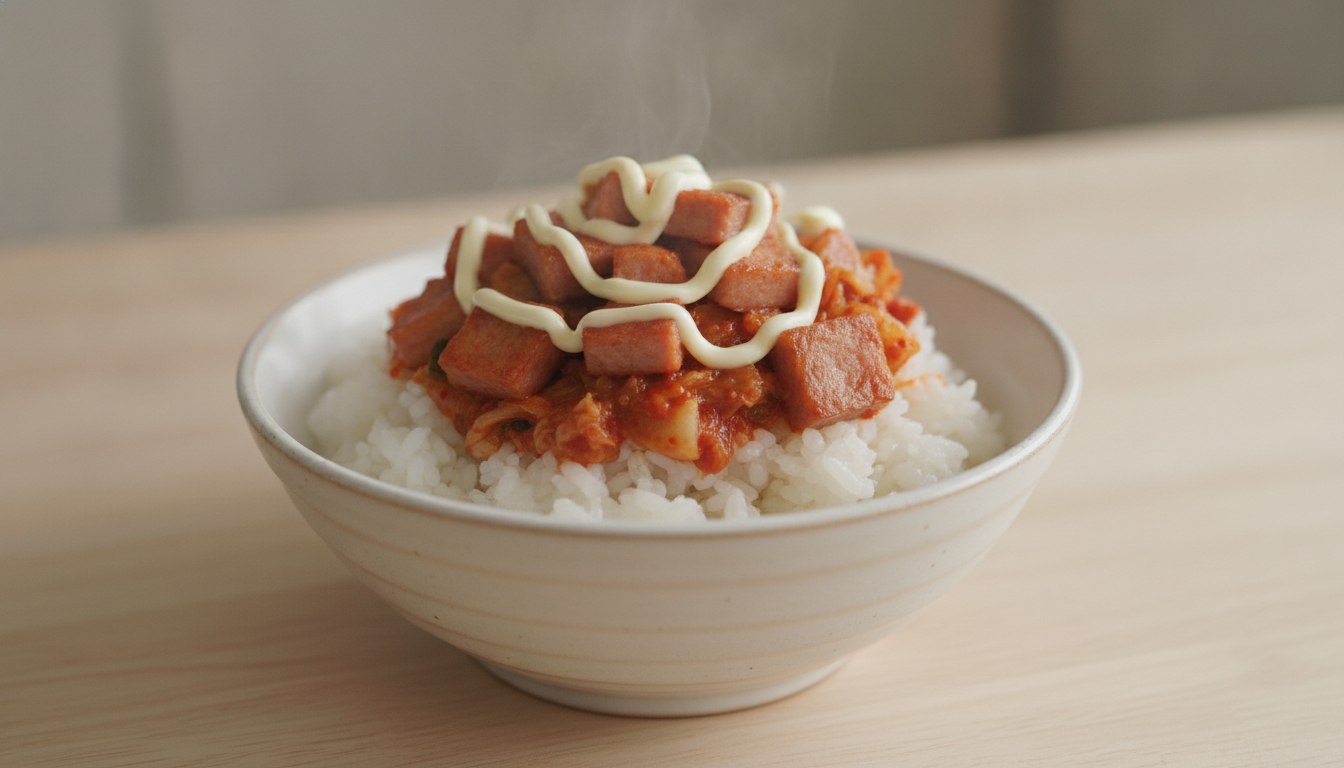 스팸김치마요덮밥