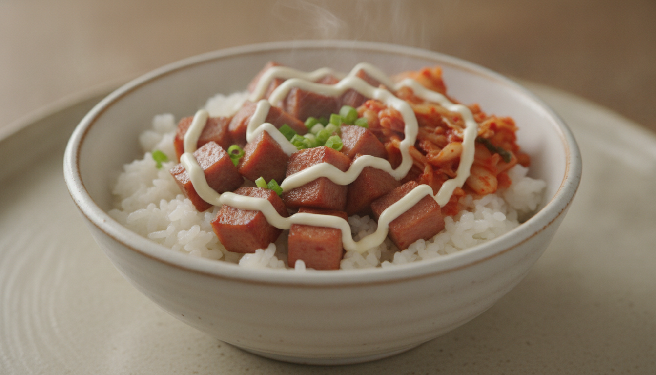 스팸김치마요덮밥