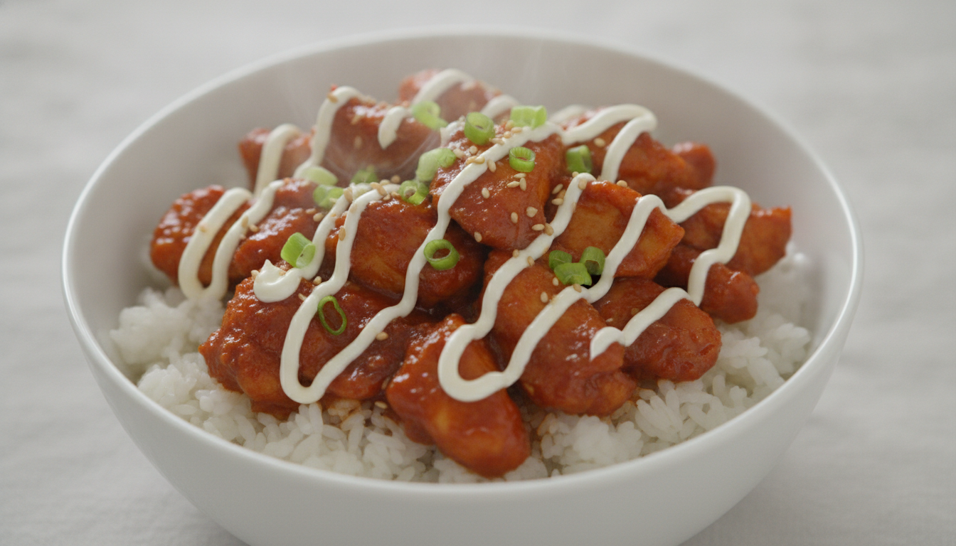 매콤 닭갈비 마요 덮밥
