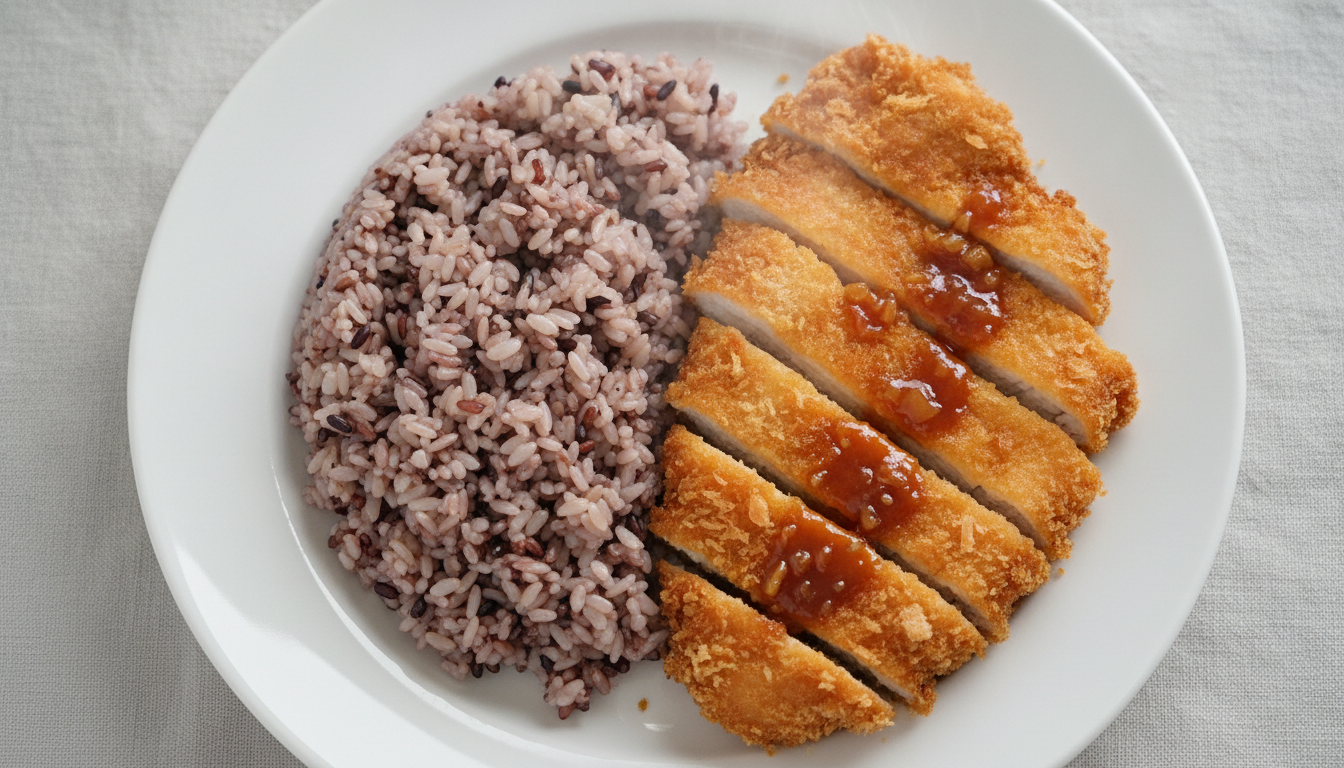 한끼완성 오곡현미밥&치킨까스